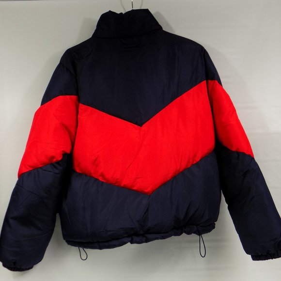 Ci Sono Womens Zip Front Puffer Coat 2-Tone Blue/Red NWT Multiple Sizes Avail - Picture 7 of 11